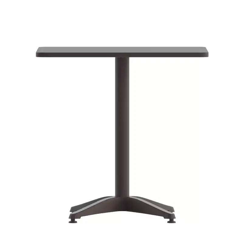 Set tavolo Emma e Oliver quadrato 27,5'' in alluminio per interni ed esterni con 2 sedie con schienale a doghe