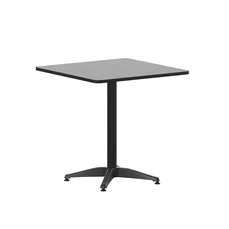 Set tavolo Emma e Oliver quadrato 27,5'' in alluminio per interni ed esterni con 2 sedie con schienale a doghe