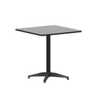 Set tavolo Emma e Oliver quadrato 27,5'' in alluminio per interni ed esterni con 2 sedie con schienale a doghe