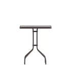 Table Emma et Oliver carrée à plateau en verre de 59,7 cm avec 2 chaises empilables à lattes en aluminium