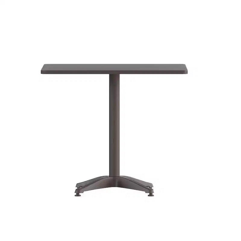 Flash Furniture Lila Ensemble de Table Carrée en Aluminium de 31,5 po pour l'Intérieur et l'Extérieur avec 4 Chaises à Dossier à Lattes