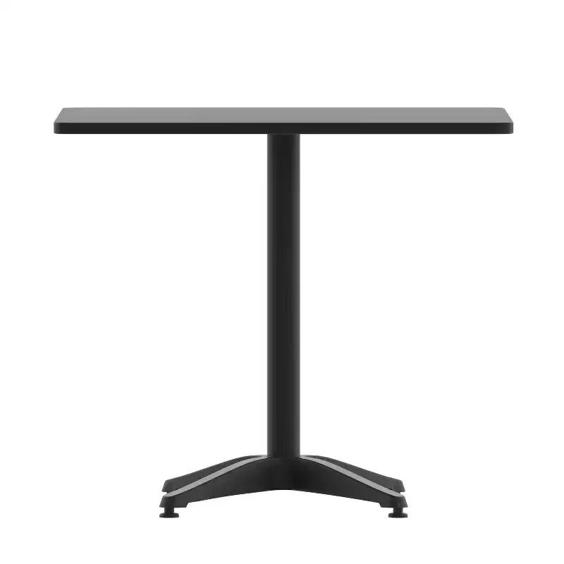Flash Furniture Lila Ensemble de Table Carrée en Aluminium de 31,5 po pour l'Intérieur et l'Extérieur avec 4 Chaises à Dossier à Lattes