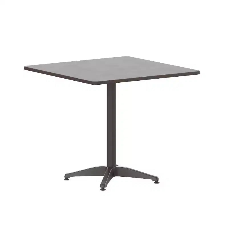 Flash Furniture Lila Ensemble de Table Carrée en Aluminium de 31,5 po pour l'Intérieur et l'Extérieur avec 4 Chaises à Dossier à Lattes