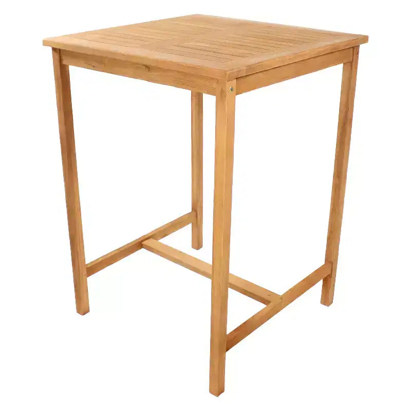 Set da bar da esterno Sunnydaze in teak a 3 pezzi - Marrone