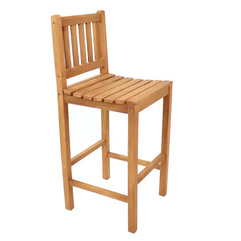 Set da bar da esterno Sunnydaze in teak a 3 pezzi - Marrone