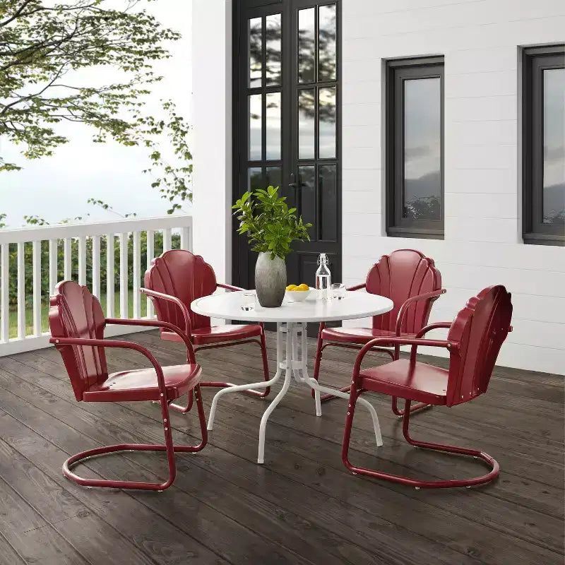 Set da pranzo da esterno Crosley Tulip da 5 pezzi