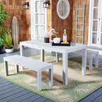 Set di Tre Pezzi Dario con Due Panche - Interno/Esterno - PAT7029 - Safavieh