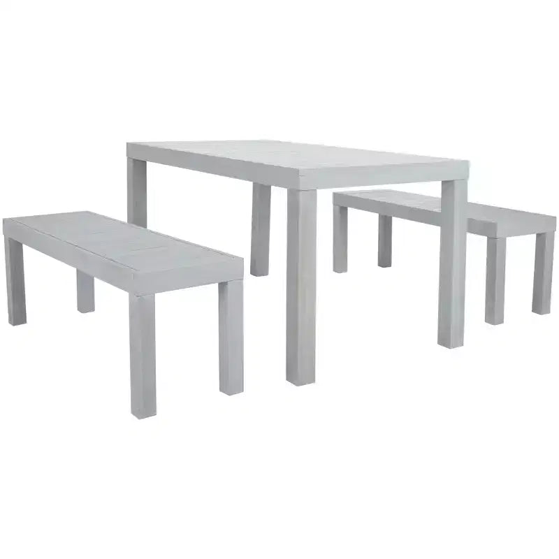 Set di Tre Pezzi Dario con Due Panche - Interno/Esterno - PAT7029 - Safavieh