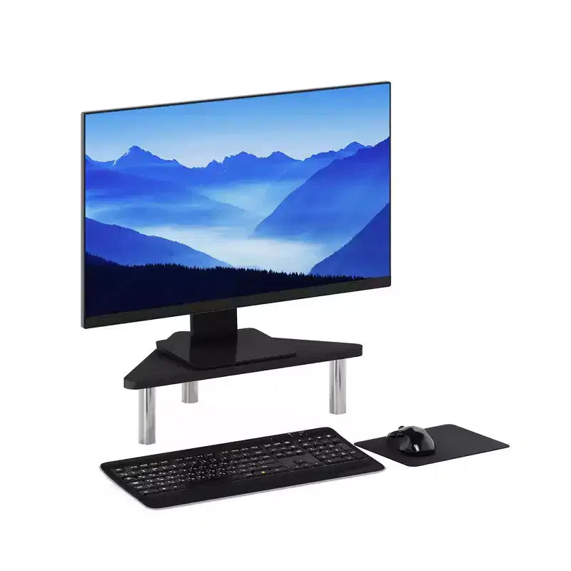 Supporto Moderno per Monitor, Rialzo per Laptop, Organizer da Scrivania, Ripiano Supporto per Computer, Nero