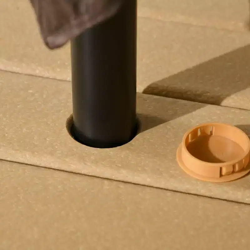 Outsunny Set da 5 Pezzi Tavolo e Sedie da Esterno, Set da Pranzo per Patio in Alluminio per 4 Persone con Tavolo da Pranzo in HDPE con Foro per Ombrellone Giallo