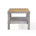 SONGMICS HOME Collection Sencillo - Ensemble de mobilier de patio 3 pièces, 2 chaises longues et 1 table basse, Mobilier d'extérieur, Gris et Beige