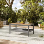 SONGMICS HOME Collection Sencillo - Ensemble de mobilier de patio 8 pièces 1 table basse 2 petites tables basses 1 causeuse 2 chaises longues et 2 poufs Beige