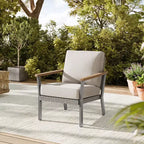 SONGMICS HOME Collection Sencillo - Ensemble de mobilier de patio 8 pièces 1 table basse 2 petites tables basses 1 causeuse 2 chaises longues et 2 poufs Beige