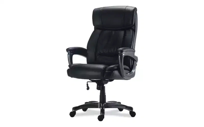 Sedia Egino Big and Tall, supporta fino a 181 kg, sedile/schienale neri, base nera