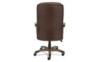 Sedia direzionale alta Veon Series in pelle rigenerata, supporta fino a 125 kg, sedile/schienale marrone, base in bronzo