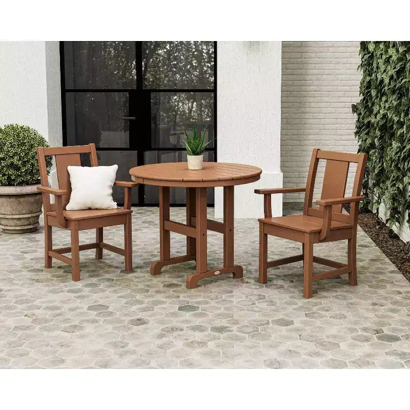 Set da pranzo da esterno per patio 3 pezzi POLYWOOD Prairie Farmhouse