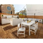 POLYWOOD Set da pranzo da esterno con 7 sedie Urban Modern Studio e tavolo Parsons