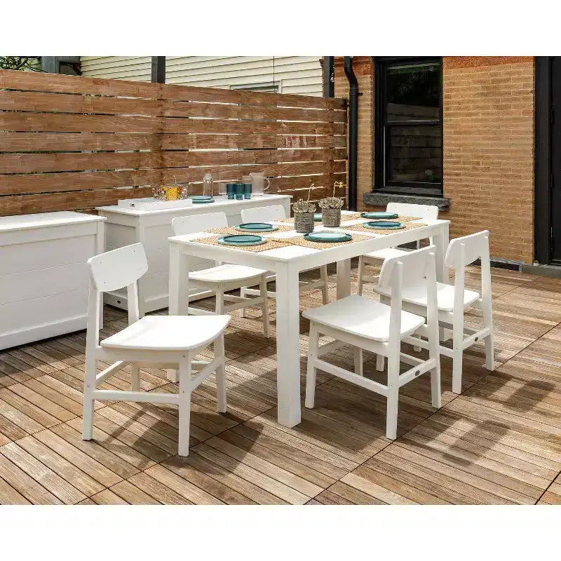POLYWOOD Set da pranzo da esterno con 7 sedie Urban Modern Studio e tavolo Parsons