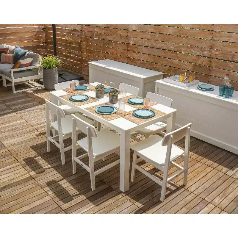 POLYWOOD Set da pranzo da esterno con 7 sedie Urban Modern Studio e tavolo Parsons