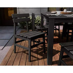 Set da pranzo da esterno POLYWOOD 7 pezzi con sedie Modern Studio Plaza e tavolo Parsons