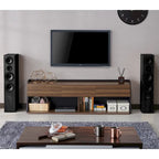 Mobile TV Alan in noce moderno con 3 cassetti da 73 pollici di Furniture of America