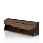 Mobile TV Alan in noce moderno con 3 cassetti da 73 pollici di Furniture of America