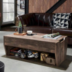 Tavolino da caffè Rere Rustic di Furniture of America, 104 cm, con piano sollevabile
