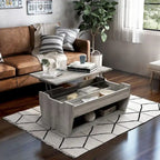 Tavolino da caffè Rere Rustic di Furniture of America, 104 cm, con piano sollevabile