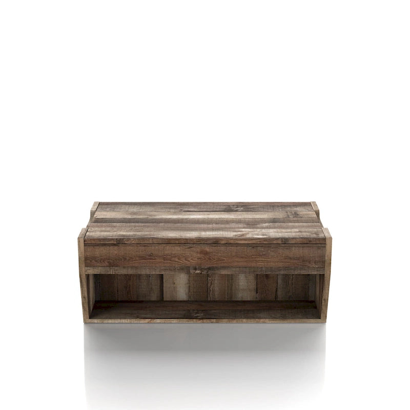 Tavolino da caffè Rere Rustic di Furniture of America, 104 cm, con piano sollevabile