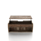 Tavolino da caffè Rere Rustic di Furniture of America, 104 cm, con piano sollevabile