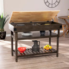 SEI Furniture Woodson Isola Cucina Contenitore Grigia Transizionale