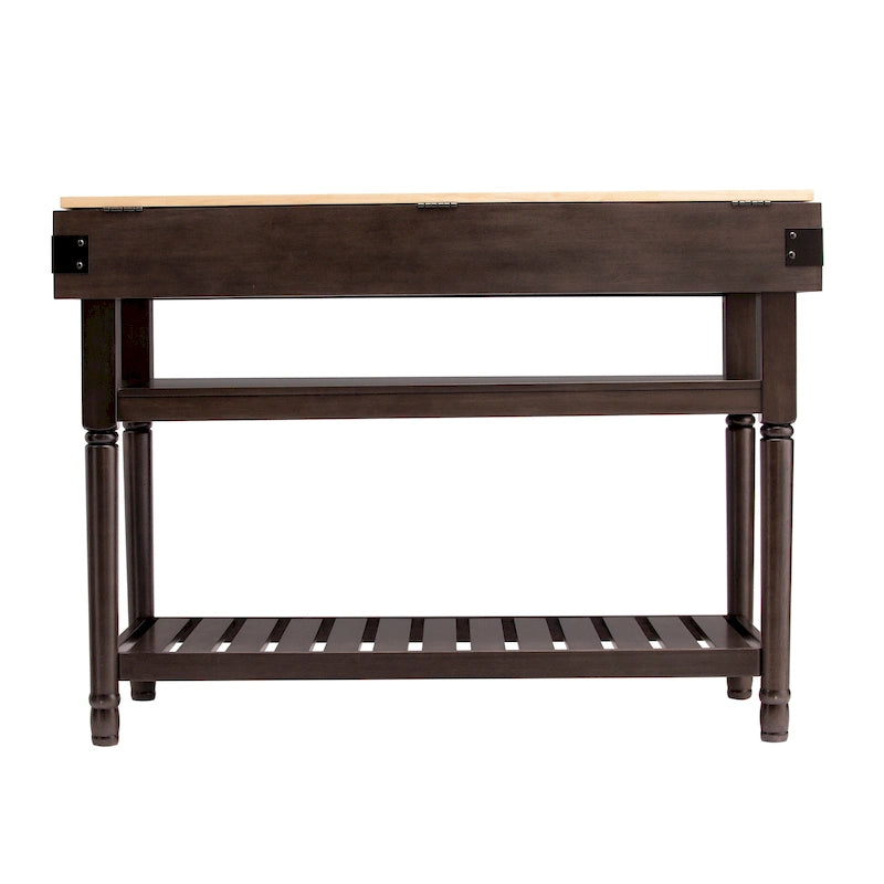 SEI Furniture Woodson Isola Cucina Contenitore Grigia Transizionale