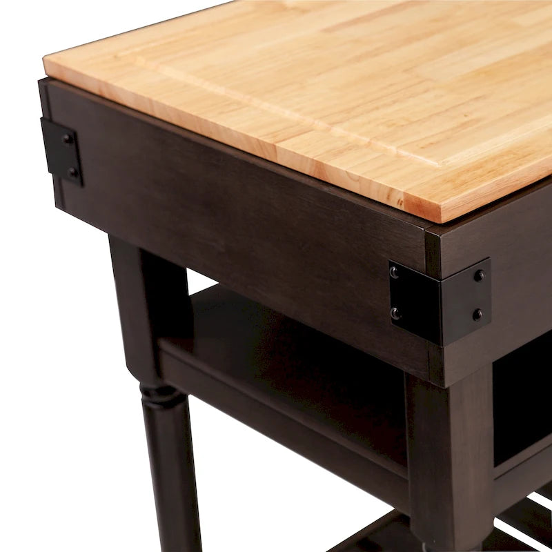 SEI Furniture Woodson Isola Cucina Contenitore Grigia Transizionale