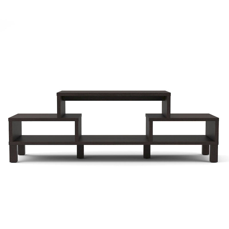 Mobile TV Moderno Rami a 3 Ripiani con Finitura Espresso di Furniture of America, Elegante Console Multimediale per l'Intrattenimento del Soggiorno