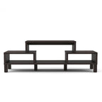 Mobile TV Moderno Rami a 3 Ripiani con Finitura Espresso di Furniture of America, Elegante Console Multimediale per l'Intrattenimento del Soggiorno