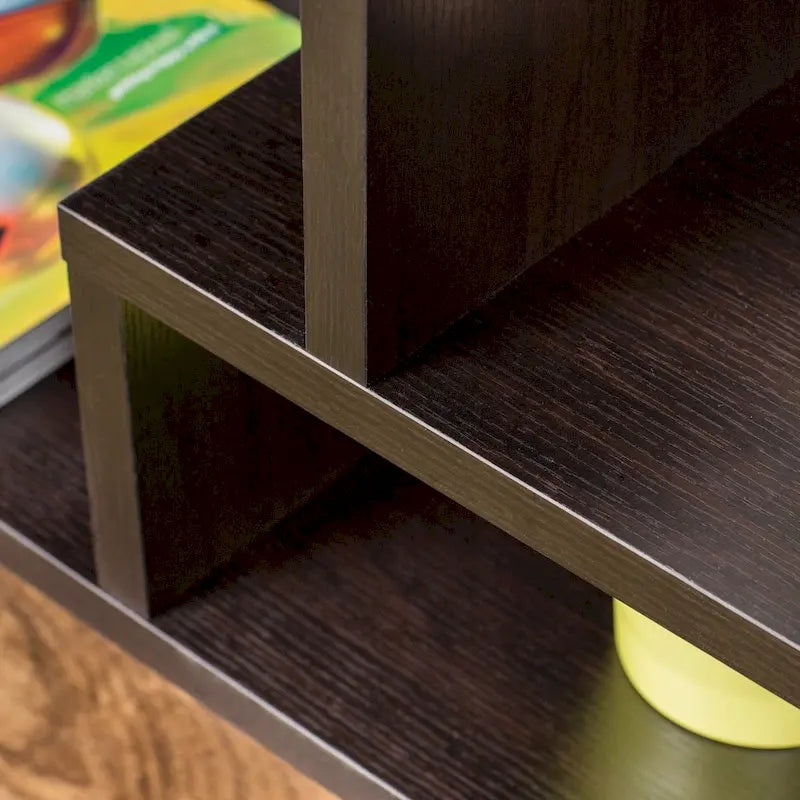 Mobile TV Moderno Rami a 3 Ripiani con Finitura Espresso di Furniture of America, Elegante Console Multimediale per l'Intrattenimento del Soggiorno