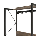 Étagère de boulanger DH BASIC industrielle en chêne recyclé de 170 cm avec 6 emplacements pour bouteilles de vin par Denhour