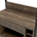 Étagère de boulanger DH BASIC industrielle en chêne recyclé de 170 cm avec 6 emplacements pour bouteilles de vin par Denhour