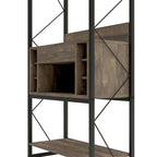 Étagère de boulanger DH BASIC industrielle en chêne recyclé de 170 cm avec 6 emplacements pour bouteilles de vin par Denhour