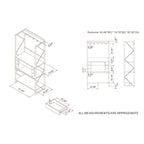 Étagère de boulanger DH BASIC industrielle en chêne recyclé de 170 cm avec 6 emplacements pour bouteilles de vin par Denhour