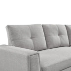 Divano Letto Componibile con Chaise Longue Capitonnè e Contenitore