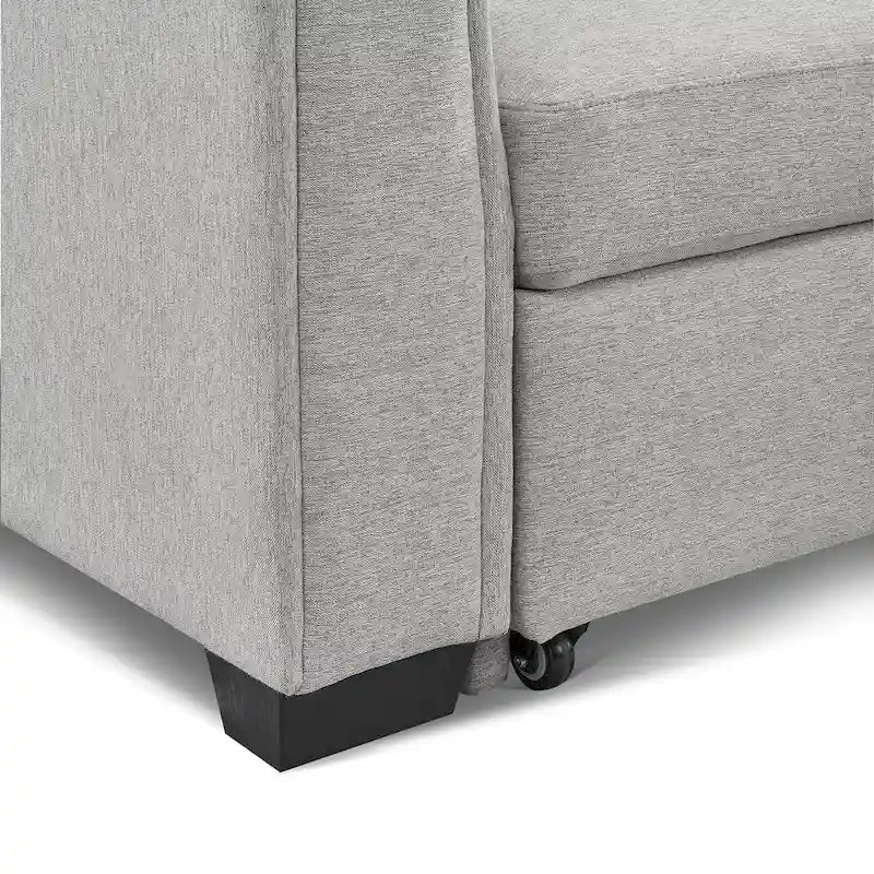 Divano Letto Componibile con Chaise Longue Capitonnè e Contenitore