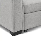 Divano Letto Componibile con Chaise Longue Capitonnè e Contenitore