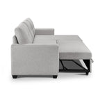 Divano Letto Componibile con Chaise Longue Capitonnè e Contenitore