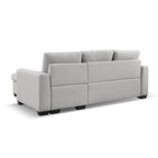 Divano Letto Componibile con Chaise Longue Capitonnè e Contenitore