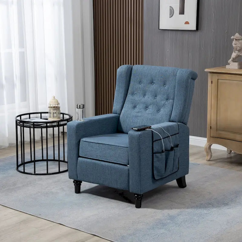 Fauteuil inclinable avec dossier capitonné