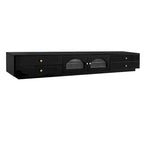 Mobile TV di Lusso da 86 pollici, con ante in vetro scanalato e quattro cassetti - 15,70 x 86,60 x 12,80