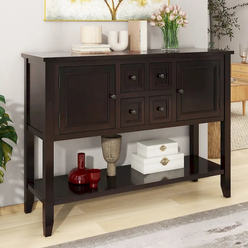 Consolle da ingresso vintage con cassetti e ante serie Cambridge - 15,00 x 46,00 x 34,00
