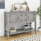 Console Vintage Série Cambridge avec Tiroirs et Placards - 15.00 x 46.00 x 34.00