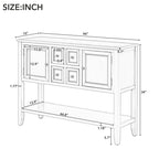 Console Vintage Série Cambridge avec Tiroirs et Placards - 15.00 x 46.00 x 34.00
